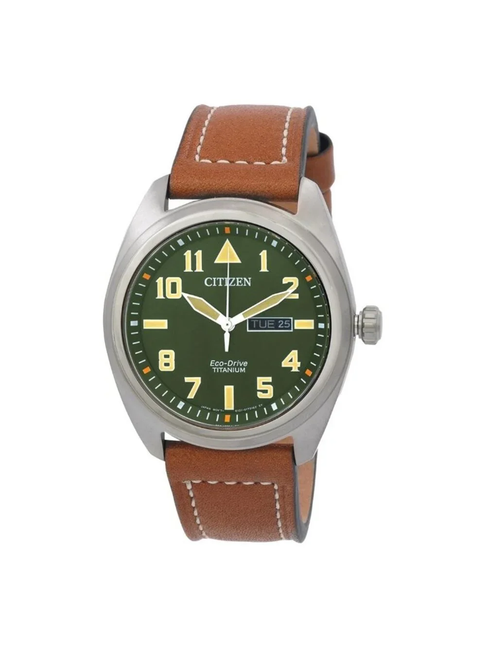 NWT Citizen Eco-Drive Avion Super Titanium Green Dial Men's Watch